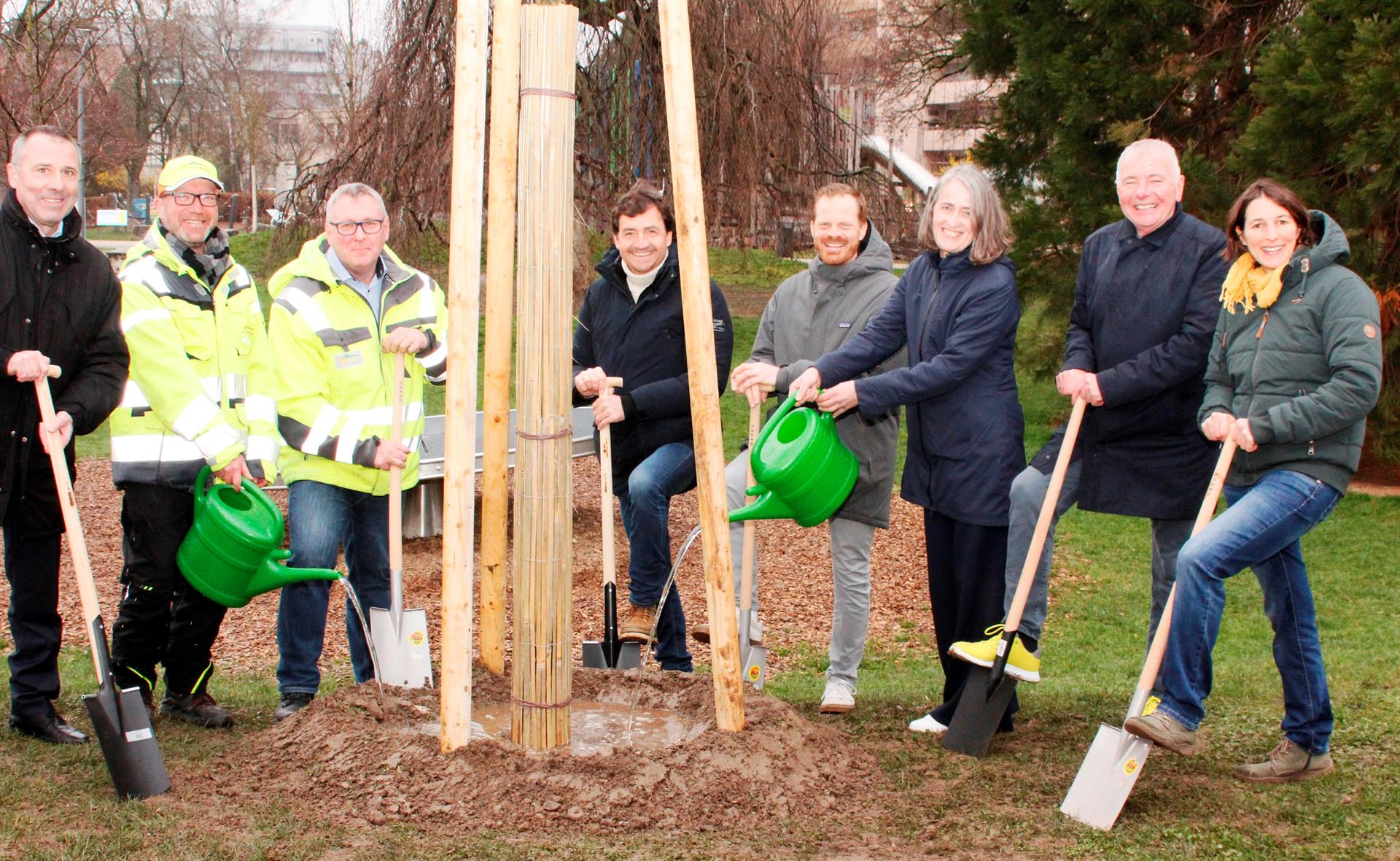 Ein Klimabaum für die Dietmar Hopp Stiftung - Pflanzung auf der „alla hopp!-Anlage“ in Sinsheim